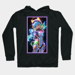 Anime Cute Cat Girl | Sci-Fi Manga Girl Anime Art Hoodie